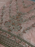 Maria B Inspired Peach Embellished Shirt and Gharara Set