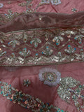 Shahy Inspired Rose Pink Embellished Three Piece Suit