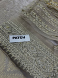 Maria B Inspired Ivory Gold Embellished Gharara Suit