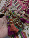 Khaadi Inspired Maroon Embroidered Shirt with Cream Gharara and Dupatta