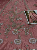 Shahy Inspired Rose Pink Embellished Three Piece Suit