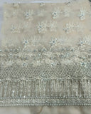 Faiza Saqlain Inspired Ivory Embroidered Gharara Suit with Dupatta