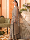 Maria B Inspired Taupe Embroidered Three Piece Suit with Dupatta