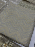 Maria B Inspired Ivory Gold Embellished Gharara Suit
