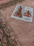 Maria B Inspired Peach Embellished Shirt and Gharara Set
