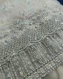 Faiza Saqlain Inspired Ivory Embroidered Gharara Suit with Dupatta