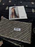 Saira Shakira Inspired Ivory Floral Embellished Suit with Black Dupatta