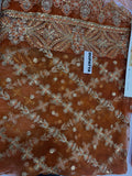 Afrozeh Inspired Rust Embroidered Gharara Suit with Dupatta