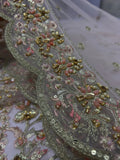Faiza Saqlain Inspired Blush Embellished Bridal Maxi with Dupatta
