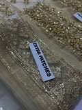 Maria B Inspired Gold Embellished Bridal Gharara Suit with Dupatta