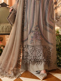 Maria B Inspired Taupe Embroidered Three Piece Suit with Dupatta
