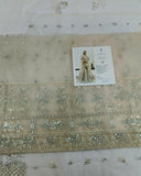 Faiza Saqlain Inspired Ivory Embroidered Gharara Suit with Dupatta