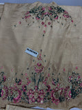 Hussain Rehar Inspired Camel Embroidered Three Piece Suit