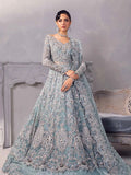 Maria B Inspired Powder Blue Embellished Bridal Maxi with Dupatta