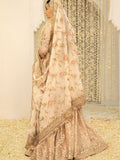Maria B Inspired Gold Embellished Bridal Gharara Suit with Dupatta