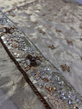 Haris Shakeel Inspired Pale Blue & Gold Embroidered Suit with Dupatta