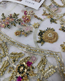 Ivory Floral Embroidered Bridal Lehenga with Choli & Dupatta
