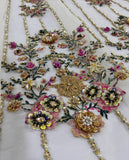 Ivory Floral Embroidered Bridal Lehenga with Choli & Dupatta