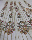 Ivory Floral Embroidered Bridal Lehenga with Choli & Dupatta