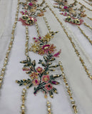 Ivory Floral Embroidered Bridal Lehenga with Choli & Dupatta