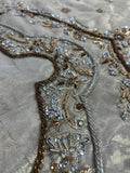Haris Shakeel Inspired Pale Blue & Gold Embroidered Suit with Dupatta