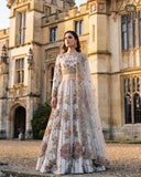 Ivory Floral Embroidered Bridal Lehenga with Choli & Dupatta