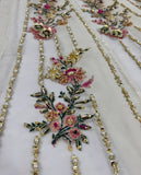Ivory Floral Embroidered Bridal Lehenga with Choli & Dupatta