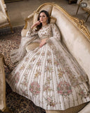 Ivory Floral Embroidered Bridal Lehenga with Choli & Dupatta