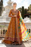 Maria B - Unstitched Embroidered Cotton Satin Suit - CST-812-Orange Mustard