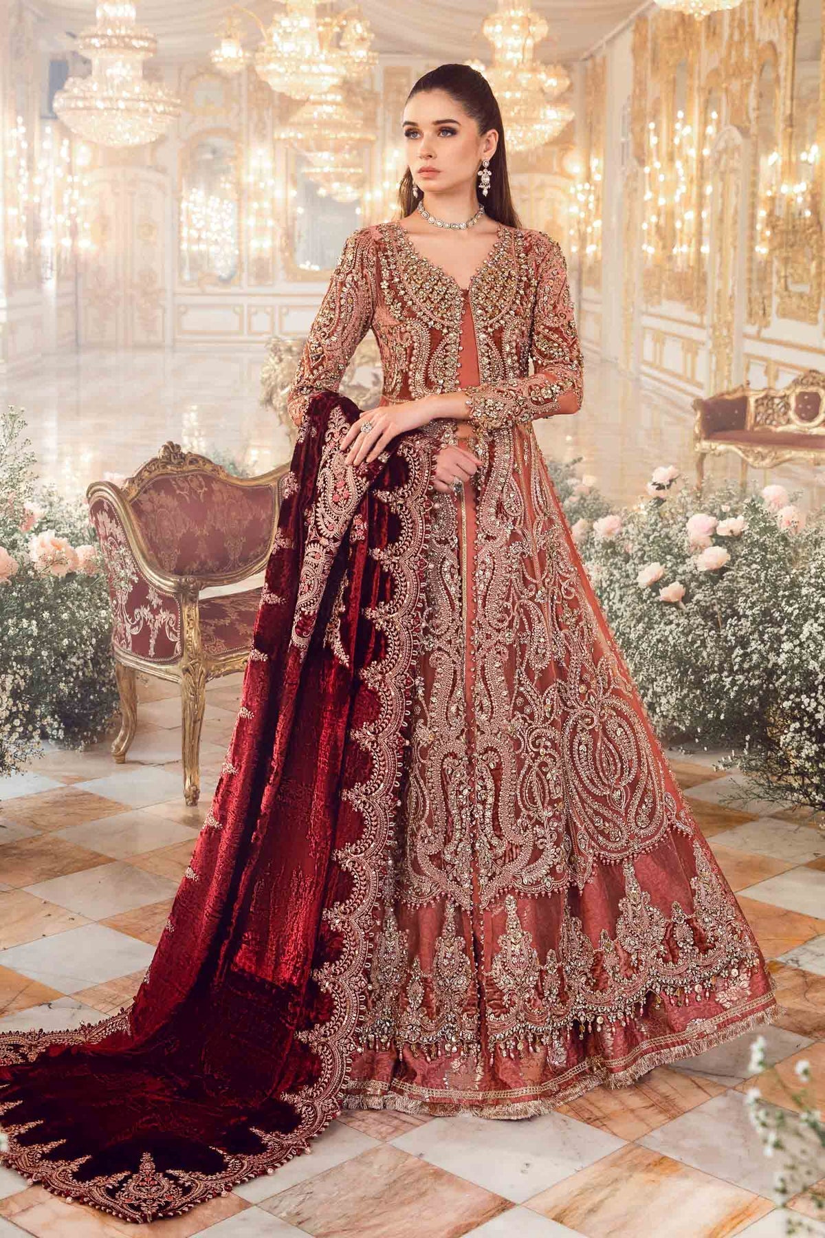 Maria B New Mehndi Dress For Bridal Maria B Mehndi Dress For