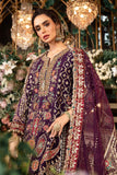 MARIA B | 3 Piece Unstitched Embroidered Raw Silk Suit | BD-2903-Purple-Default