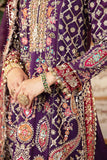 MARIA B | 3 Piece Unstitched Embroidered Raw Silk Suit | BD-2903-Purple-Default