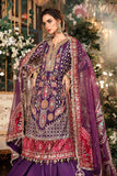 MARIA B | 3 Piece Unstitched Embroidered Raw Silk Suit | BD-2903-Purple-Default