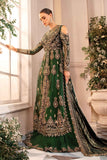 3 Piece Unstitched Embroidered Organza Suit - BD-2904 - Emerald Green