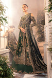 3 Piece Unstitched Embroidered Organza Suit - BD-2904 - Emerald Green