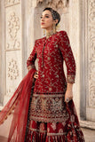 Maria B Embroidered Satin Suit - Mehndi | CST-807