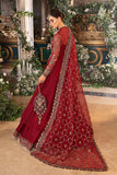 MARIA B | 3 Piece Unstitched Embroidered Organza Suit | BD-2908-Red-Default