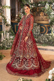 MARIA B | 3 Piece Unstitched Embroidered Organza Suit | BD-2908-Red-Default