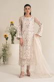 Maria B - 3 Piece Embroidered Organza Suit - Off White