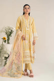 Maria B - 3 Piece Embroidered Dobby Lawn Suit - YELLOW