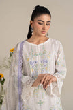 Maria B - 3 Piece Embroidered Self Jacquard Lawn Suit - Off White