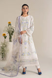 Maria B - 3 Piece Embroidered Self Jacquard Lawn Suit - Off White