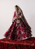 Hussain Rehar Naunihal Anari Red Satin Lehenga Set | Embellished Choli & Net Dupatta