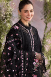 Unstitched Luxury Lawn Black - Sobia Nazir