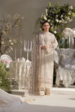 Unstitched Luxury Lawn Off White - Sobia Nazir