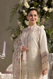 Unstitched Luxury Lawn Off White - Sobia Nazir