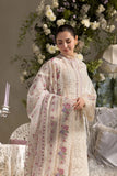 Unstitched Luxury Lawn Off White - Sobia Nazir