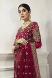Pakistani Wedding Maroon Red Saree Dress