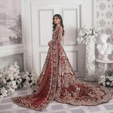 Maroon And Red Bridal Maxi - Republic Womens Wear | E-47