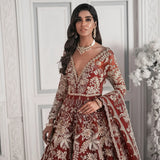 Maroon And Red Bridal Maxi - Republic Womens Wear | E-47